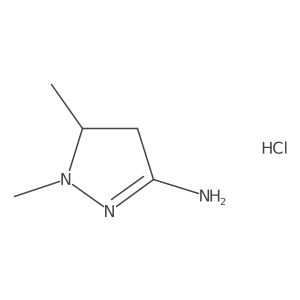 1,5-dimethyl-4,5-dihydro-1H-pyrazol-3-amine hydrochloride结构式