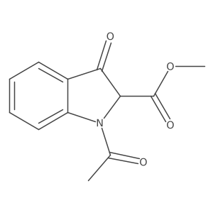 Methyl 1-acetyl-3-oxoindoline-2-carboxylate结构式