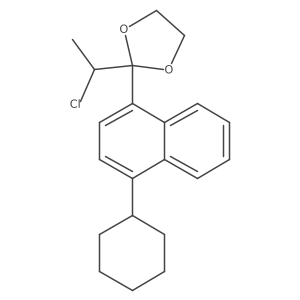 2-(1-Chloroethyl)-2-(4-cyclohexylnaphthalen-1-yl)-1,3-dioxolane Structure