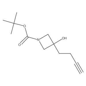 Tert-butyl 3-but-3-ynyl-3-hydroxyazetidine-1-carboxylate Structure