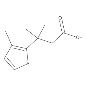 3-Methyl-3-(3-methylthiophen-2-yl)butanoic acid结构式