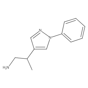 2-(1-phenyl-1H-pyrazol-4-yl)propan-1-amine Structure
