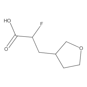 2-Fluoro-3-(oxolan-3-yl)propanoic acid结构式
