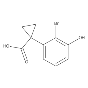 1-(2-Bromo-3-hydroxyphenyl)cyclopropane-1-carboxylic acid Structure