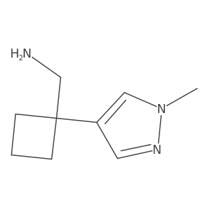 [1-(1-methyl-1H-pyrazol-4-yl)cyclobutyl]methanamine Structure