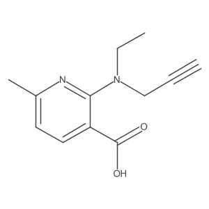2-[Ethyl(prop-2-yn-1-yl)amino]-6-methylpyridine-3-carboxylic acid Structure