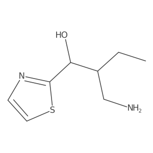 2-(Aminomethyl)-1-(1,3-thiazol-2-yl)butan-1-ol结构式