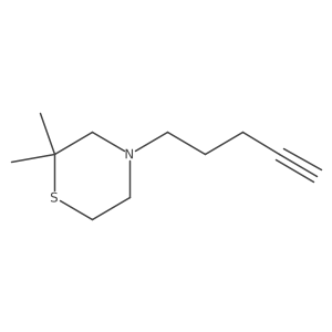 2,2-Dimethyl-4-pent-4-ynylthiomorpholine结构式