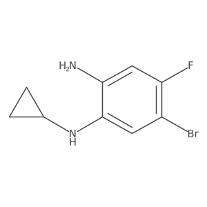 5-Bromo-N1-cyclopropyl-4-fluorobenzene-1,2-diamine结构式