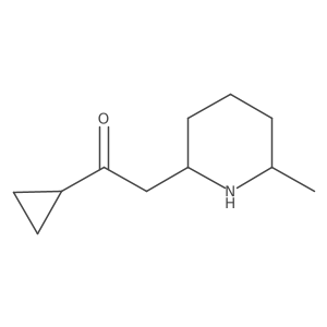 1-Cyclopropyl-2-(6-methylpiperidin-2-yl)ethan-1-one结构式