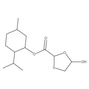 (2S,5S)-(1S,2R,5S)-2-Isopropyl-5-methylcyclohexyl 5-hydroxy-1,3-oxathiolane-2-carboxylate结构式