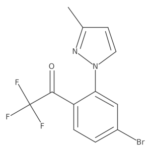 1-(4-Bromo-2-(3-methyl-1H-pyrazol-1-yl)phenyl)-2,2,2-trifluoroethanone Structure
