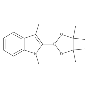 1,3-Dimethyl-2-(4,4,5,5-tetramethyl-1,3,2-dioxaborolan-2-YL)-indole结构式
