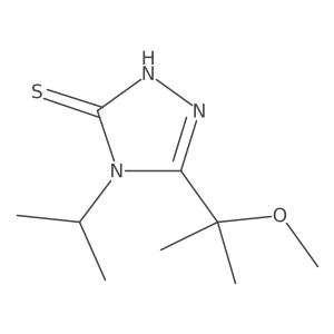 5-(2-Methoxypropan-2-yl)-4-(propan-2-yl)-4H-1,2,4-triazole-3-thiol结构式