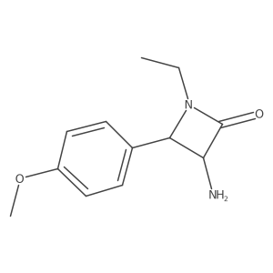 3-Amino-1-ethyl-4-(4-methoxyphenyl)azetidin-2-one结构式
