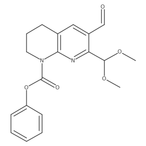 7-(Dimethoxymethyl)-6-formyl-3,4-dihydro-1,8-naphthyridine-1(2h)-carboxylic acid phenyl ester结构式