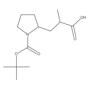 3-{1-[(Tert-butoxy)carbonyl]pyrrolidin-2-yl}-2-methylpropanoic acid Structure