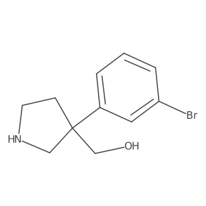 [3-(3-Bromophenyl)pyrrolidin-3-yl]methanol Structure