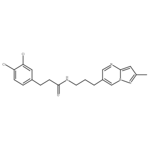 3-(3,4-dichlorophenyl)-N-(3-(2-methylpyrazolo[1,5-a]pyrimidin-6-yl)propyl)propanamide结构式