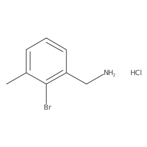 (2-Bromo-3-methylphenyl)methanamine hydrochloride结构式