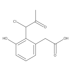 2-(1-Chloro-2-oxopropyl)-3-hydroxyphenylacetic acid结构式