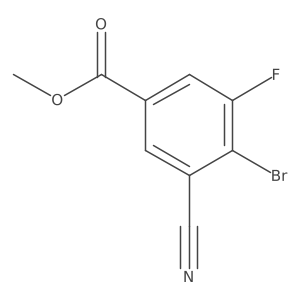 Methyl 4-bromo-3-cyano-5-fluorobenzoate结构式