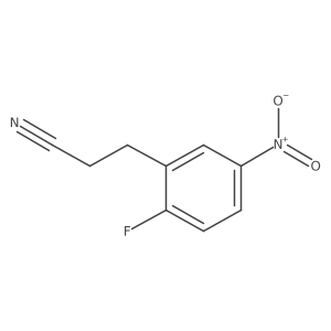 3-(2-Fluoro-5-nitrophenyl)propanenitrile结构式