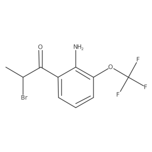 1-(2-Amino-3-(trifluoromethoxy)phenyl)-2-bromopropan-1-one Structure