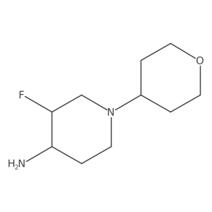 (3S,4R)-3-Fluoro-1-(tetrahydro-2H-pyran-4-yl)piperidin-4-amine结构式
