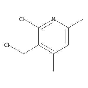 2-Chloro-3-(chloromethyl)-4,6-dimethylpyridine Structure