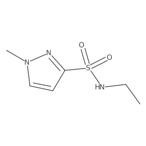 N-Ethyl-1-methyl-1H-pyrazole-3-sulfonamide结构式