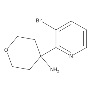 4-(3-Bromopyridin-2-yl)oxan-4-amine结构式