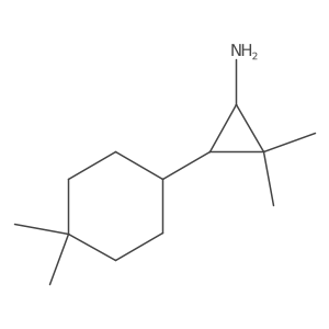 3-(4,4-Dimethylcyclohexyl)-2,2-dimethylcyclopropan-1-amine结构式