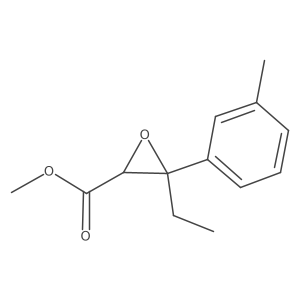 Methyl 3-ethyl-3-(3-methylphenyl)oxirane-2-carboxylate结构式