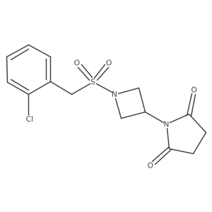 1-(1-((2-Chlorobenzyl)sulfonyl)azetidin-3-yl)pyrrolidine-2,5-dione Structure