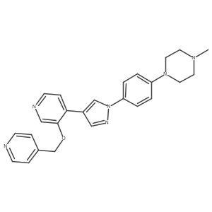 Piperazine, 1-methyl-4-[4-[4-[3-(4-pyridinylmethoxy)-4-pyridinyl]-1H-pyrazol-1-yl]phenyl]-结构式