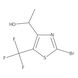 1-(2-Bromo-5-(trifluoromethyl)thiazol-4-yl)ethan-1-ol结构式