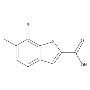 7-Bromo-6-methyl-1-benzothiophene-2-carboxylic acid结构式