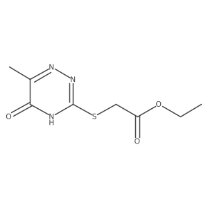 Ethyl [(5-hydroxy-6-methyl-1,2,4-triazin-3-yl)sulfanyl]acetate结构式