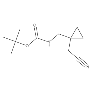 tert-butyl N-{[1-(cyanomethyl)cyclopropyl]methyl}carbamate结构式