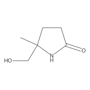 (R)-5-(Hydroxymethyl)-5-methylpyrrolidin-2-one结构式