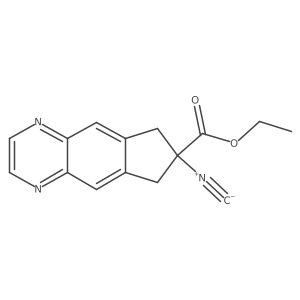 Ethyl 7,8-dihydro-7-isocyano-6H-cyclopenta[g]quinoxaline-7-carboxylate Structure