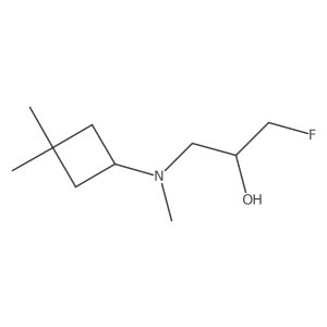 1-[(3,3-Dimethylcyclobutyl)(methyl)amino]-3-fluoropropan-2-ol结构式