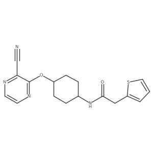 N-((1r,4r)-4-((3-cyanopyrazin-2-yl)oxy)cyclohexyl)-2-(thiophen-2-yl)acetamide Structure