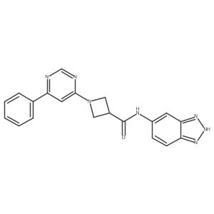 N-(1H-benzo[d][1,2,3]triazol-5-yl)-1-(6-phenylpyrimidin-4-yl)azetidine-3-carboxamide Structure