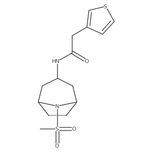 N-(8-(methylsulfonyl)-8-azabicyclo[3.2.1]octan-3-yl)-2-(thiophen-3-yl)acetamide Structure