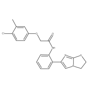 2-(4-chloro-3-methylphenoxy)-N-(2-(2,3-dihydroimidazo[2,1-b]thiazol-6-yl)phenyl)acetamide结构式