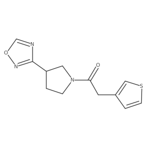 1-(3-(1,2,4-Oxadiazol-3-yl)pyrrolidin-1-yl)-2-(thiophen-3-yl)ethanone结构式