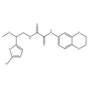 N1-(2-(5-chlorothiophen-2-yl)-2-methoxyethyl)-N2-(2,3-dihydrobenzo[b][1,4]dioxin-6-yl)oxalamide结构式