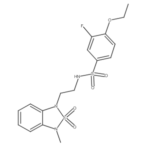 4-ethoxy-3-fluoro-N-(2-(3-methyl-2,2-dioxidobenzo[c][1,2,5]thiadiazol-1(3H)-yl)ethyl)benzenesulfonamide结构式